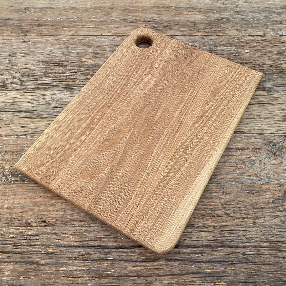 White Oak Chopper Board Large — angled view showing thickness
