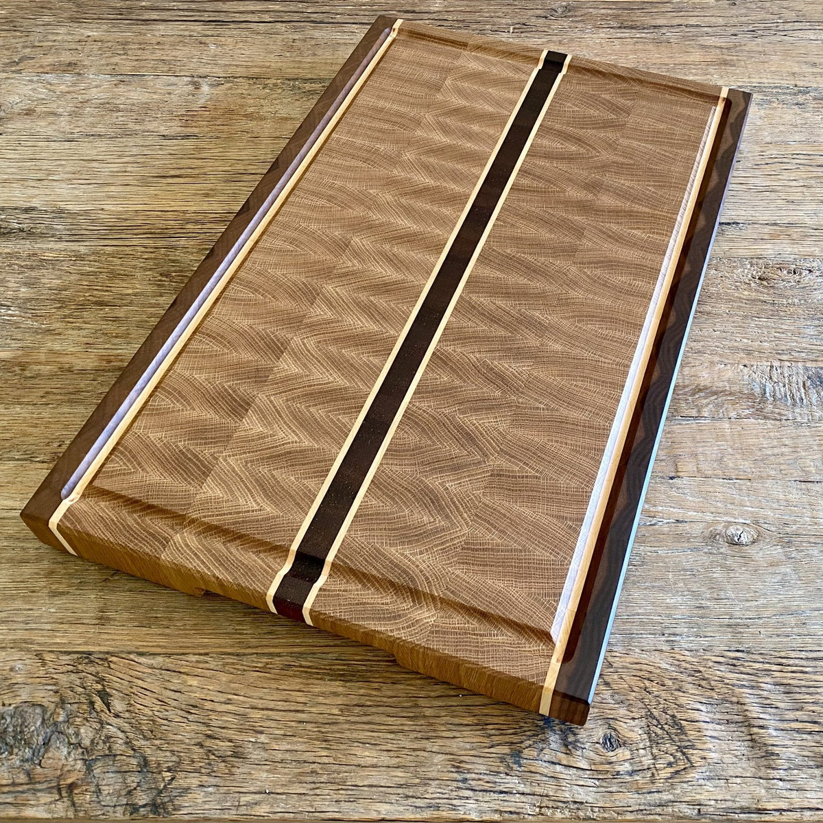 The End Grain Collection – White Oak with Walnut, Kwila & Hard Maple
