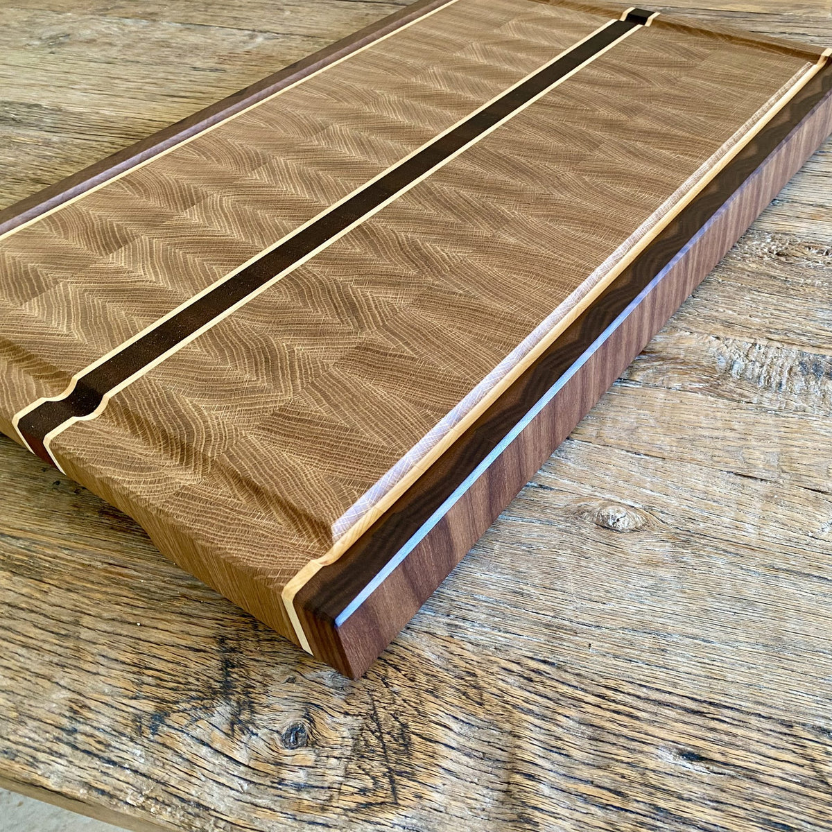 The End Grain Collection – White Oak with Walnut, Kwila & Hard Maple