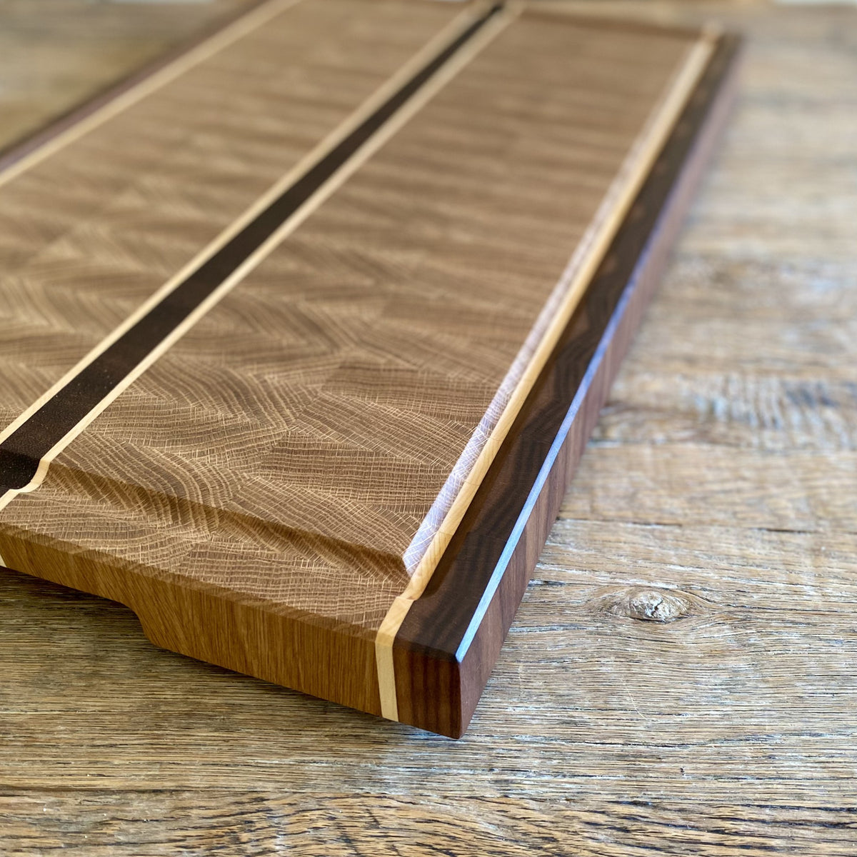 The End Grain Collection – White Oak with Walnut, Kwila & Hard Maple